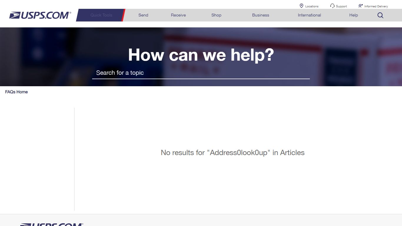 Search Results | Address look up - faq.usps.com